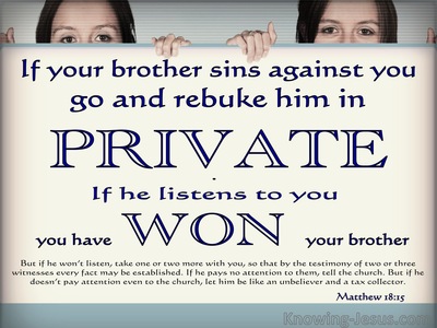 Matthew 18:15 If Your Brother Sins Agains You (blue)